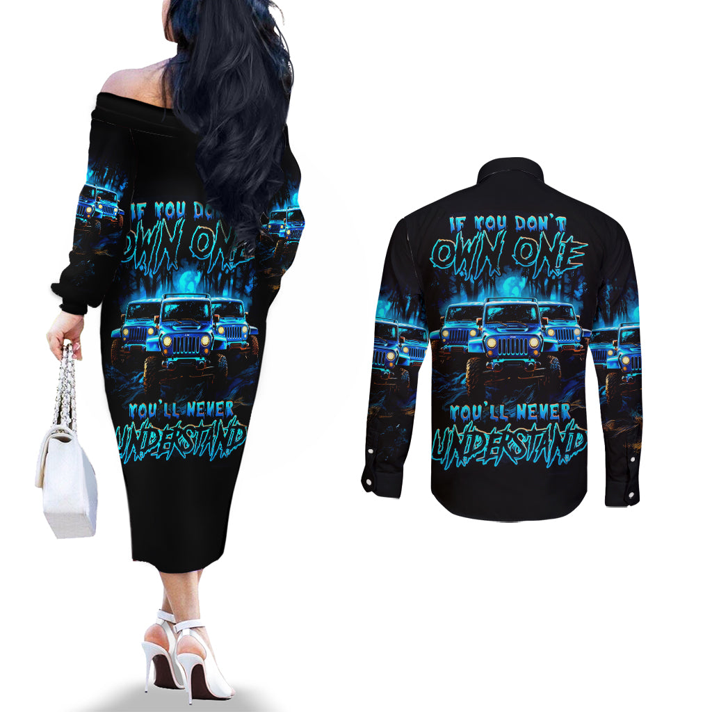 blue-jeep-couples-matching-off-the-shoulder-long-sleeve-dress-and-long-sleeve-button-shirt-if-you-dont-own-one-you-ll-never-understand