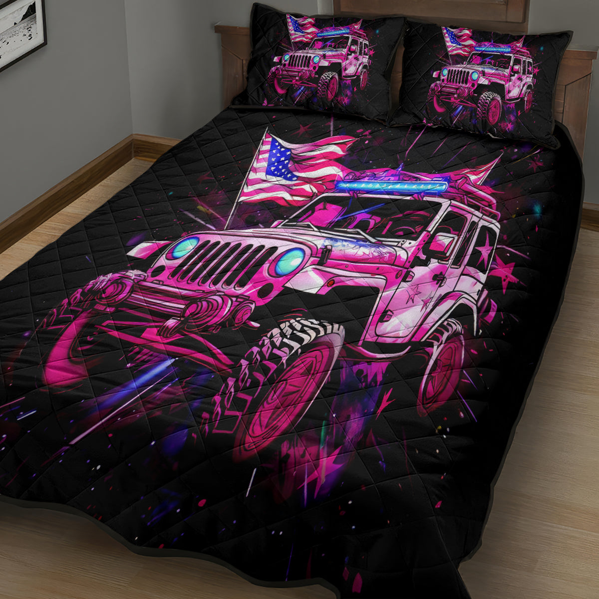 pink-jeep-quilt-bed-set-if-you-dont-own-one-you-ll-never-understand