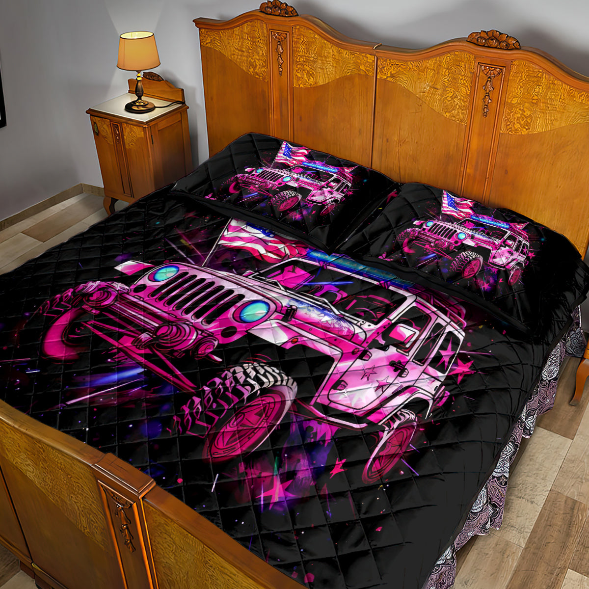 pink-jeep-quilt-bed-set-if-you-dont-own-one-you-ll-never-understand