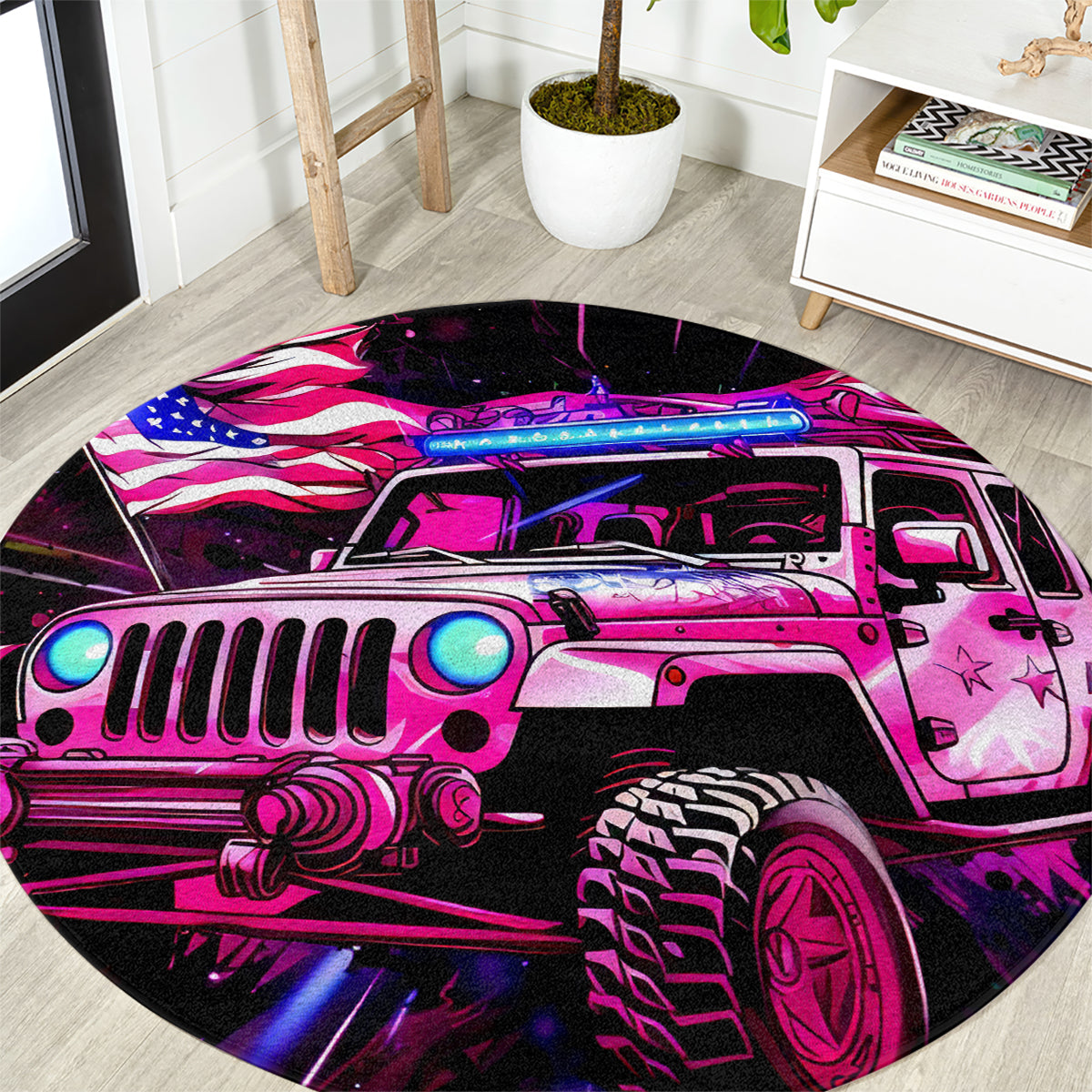 pink-jeep-round-carpet-if-you-dont-own-one-you-ll-never-understand