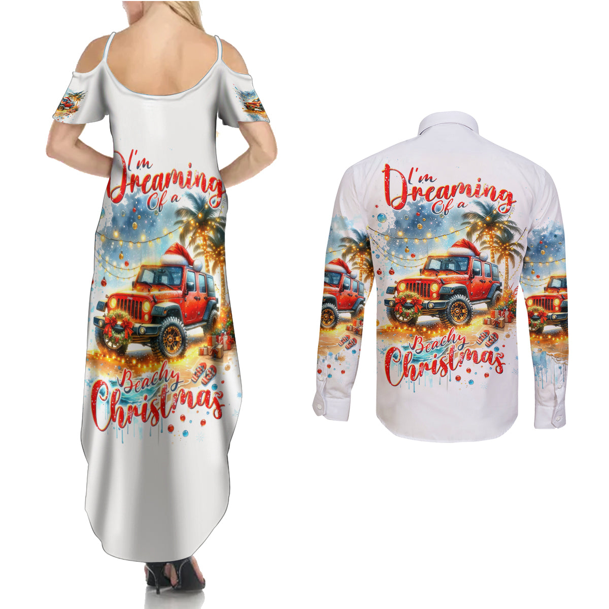 christmas-beach-jeep-couples-matching-summer-maxi-dress-and-long-sleeve-button-shirt-im-dreaming-of-a-beachy-christmas