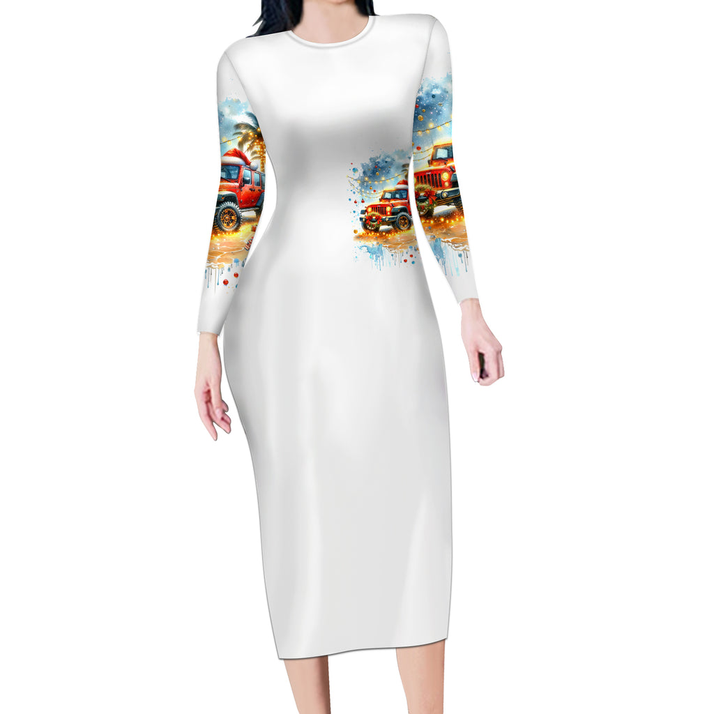 christmas-beach-jeep-long-sleeve-bodycon-dress-im-dreaming-of-a-beachy-christmas