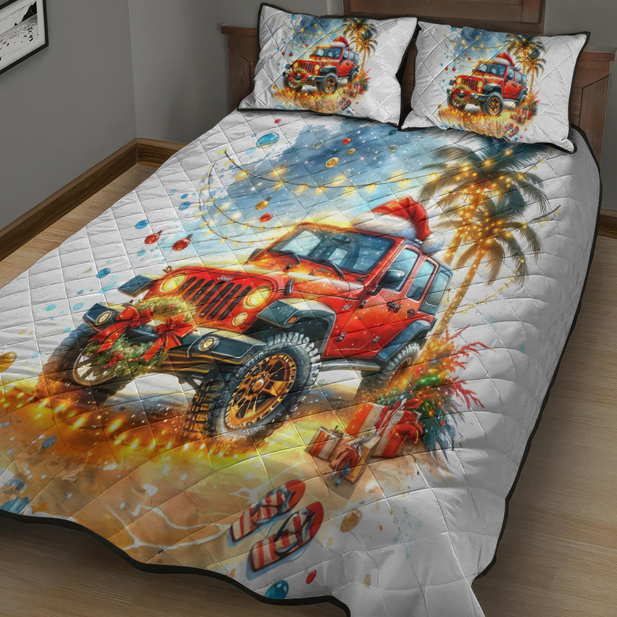 christmas-beach-jeep-quilt-bed-set-im-dreaming-of-a-beachy-christmas