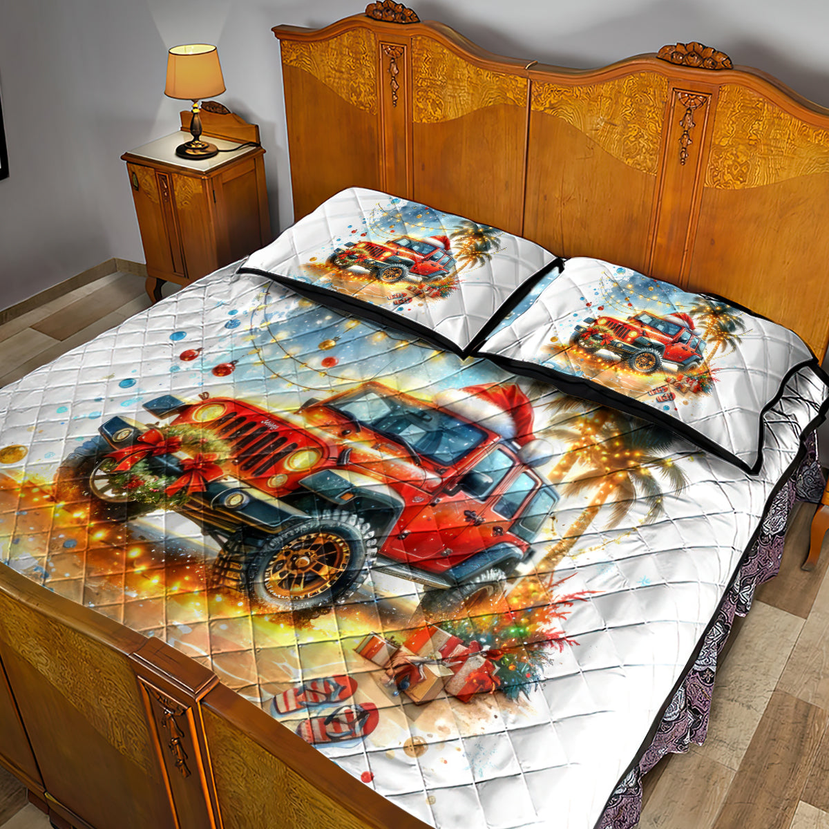 christmas-beach-jeep-quilt-bed-set-im-dreaming-of-a-beachy-christmas