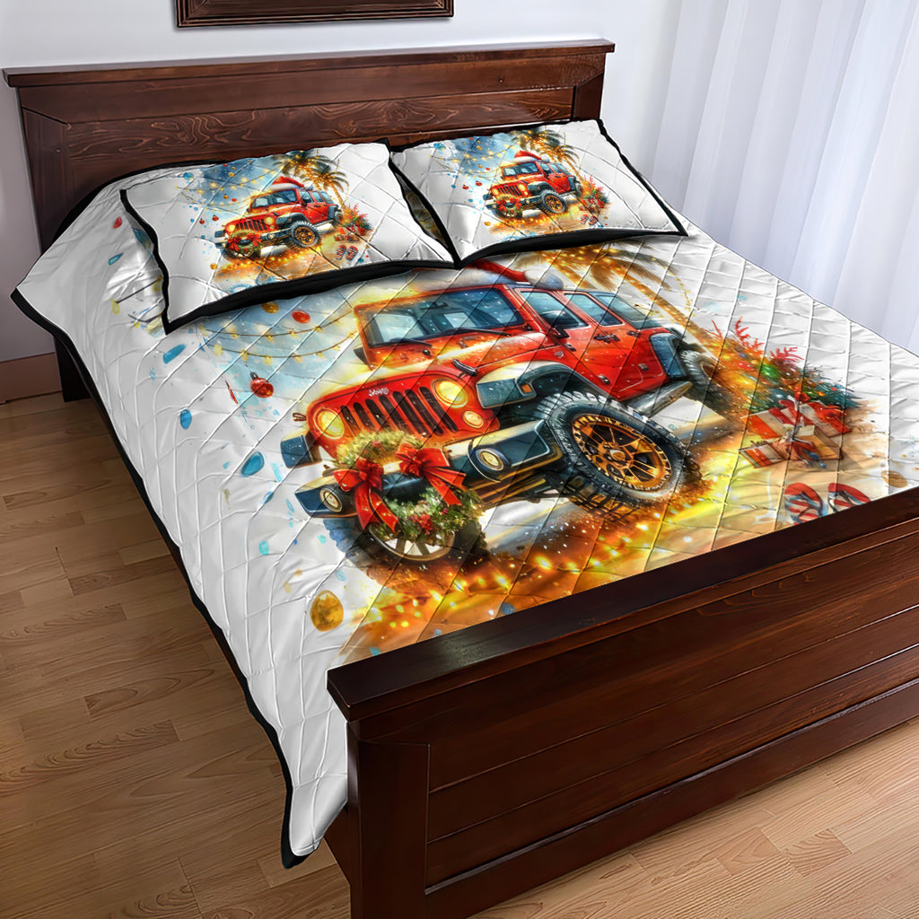 christmas-beach-jeep-quilt-bed-set-im-dreaming-of-a-beachy-christmas