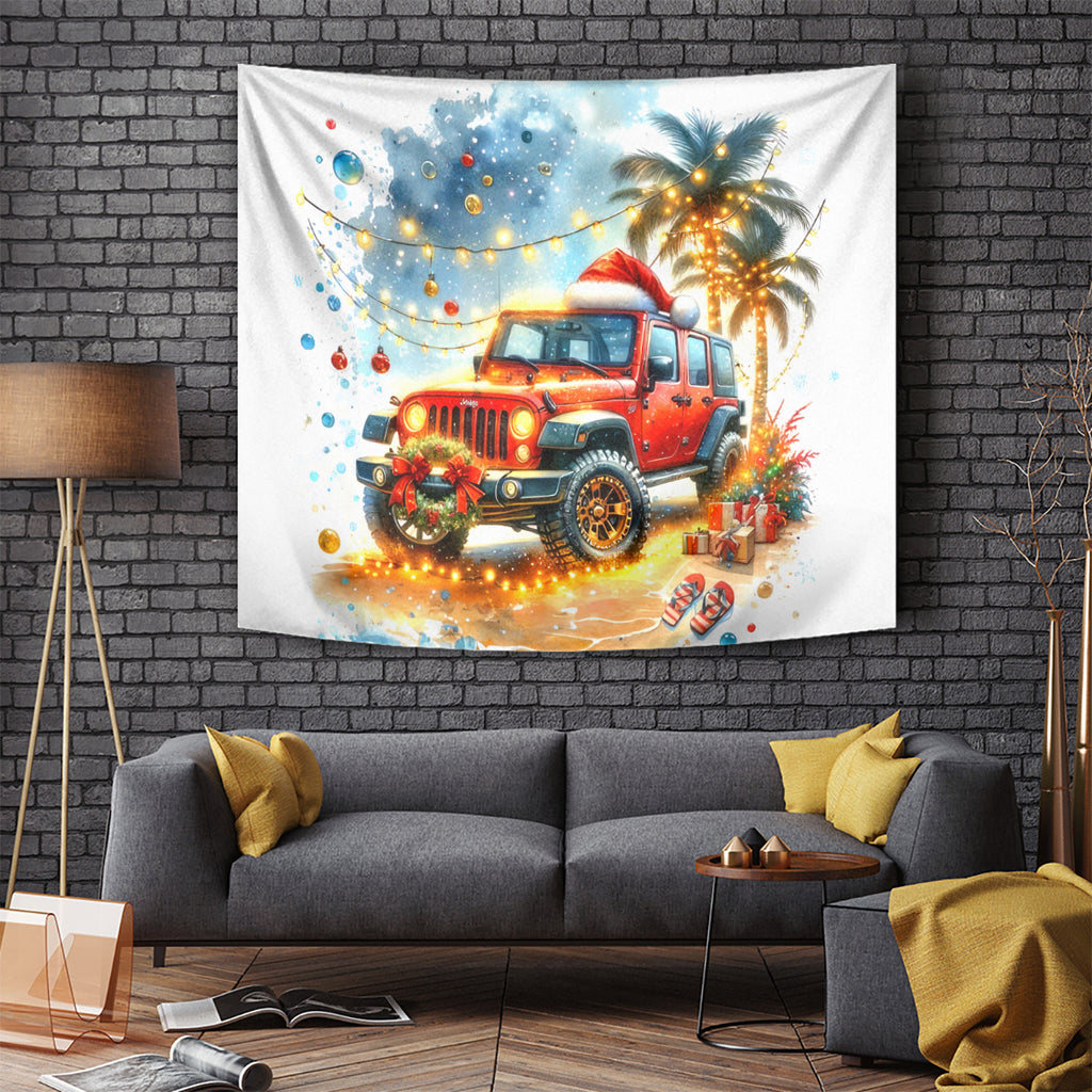christmas-beach-jeep-tapestry-im-dreaming-of-a-beachy-christmas