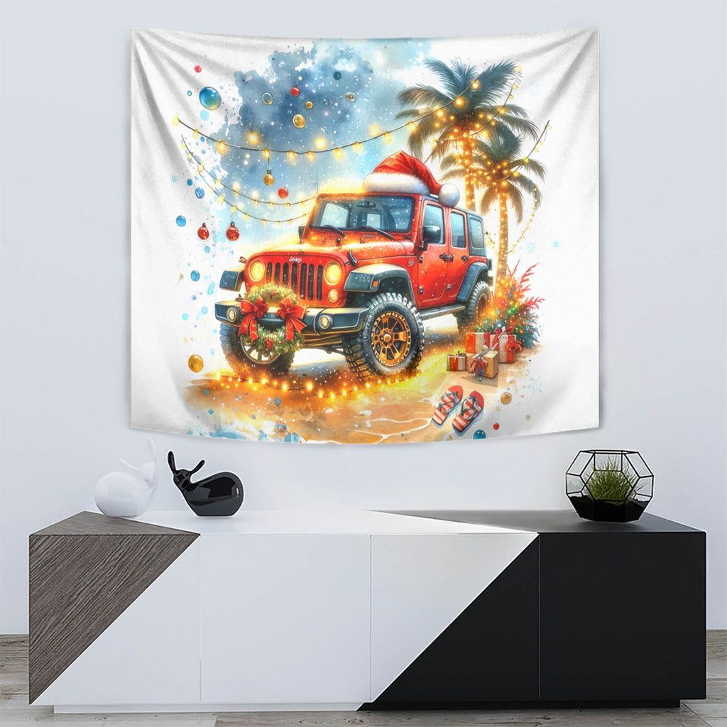 christmas-beach-jeep-tapestry-im-dreaming-of-a-beachy-christmas