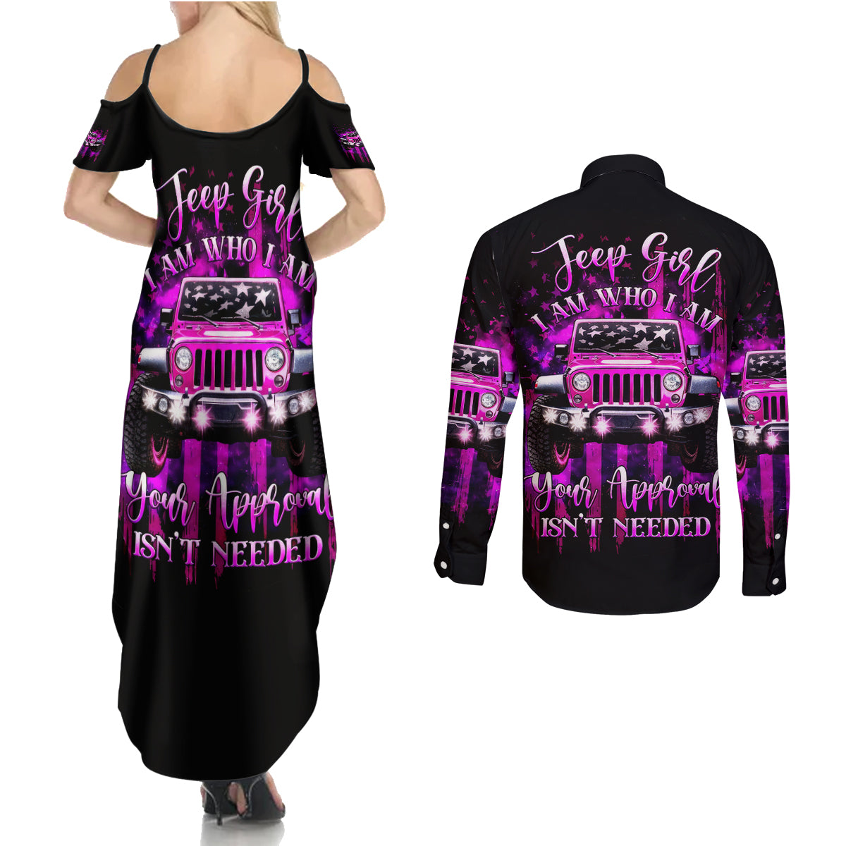 jeep-girl-couples-matching-summer-maxi-dress-and-long-sleeve-button-shirt-jeep-girl-iam-who-iam-your-approval-isnt-needed