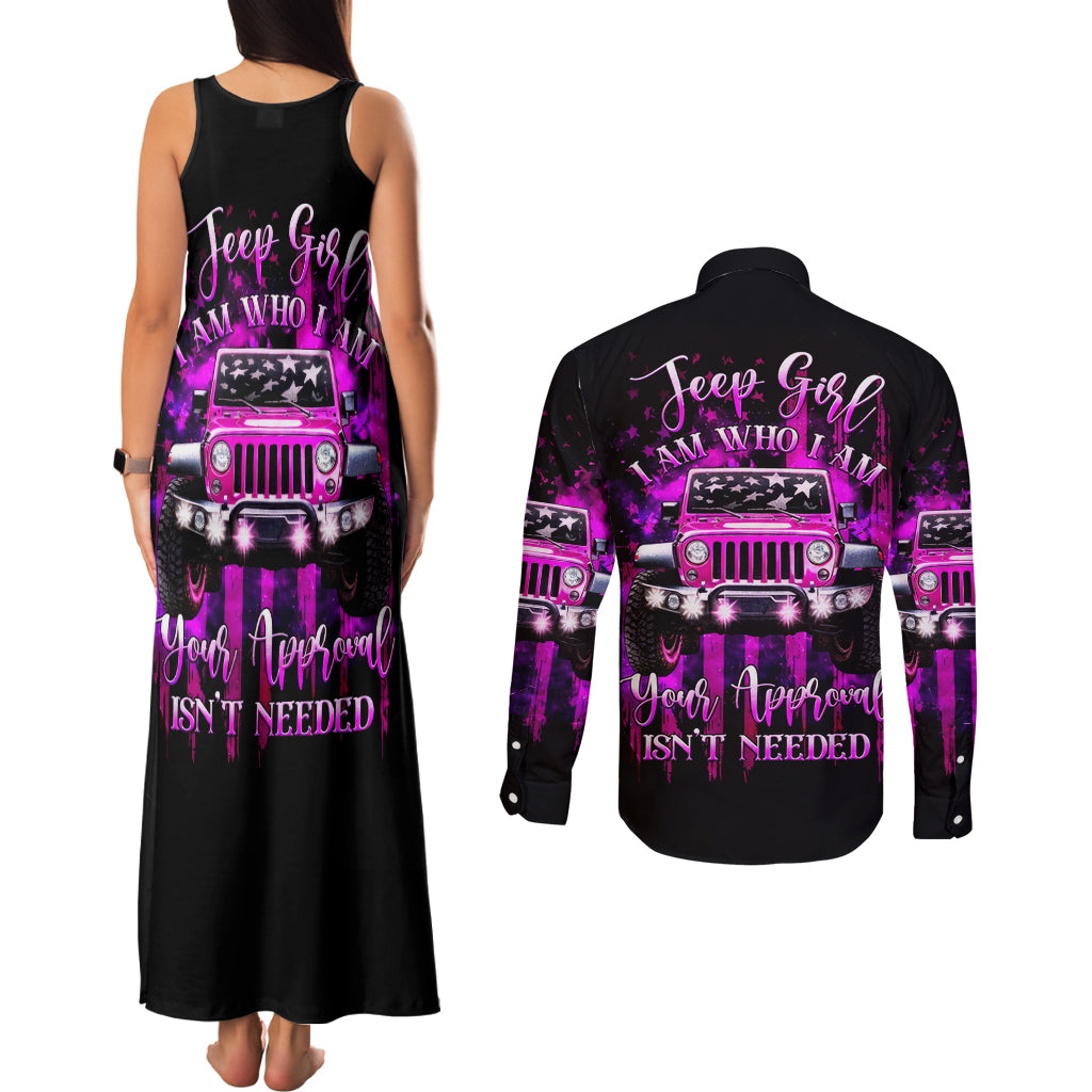 jeep-girl-couples-matching-tank-maxi-dress-and-long-sleeve-button-shirt-jeep-girl-iam-who-iam-your-approval-isnt-needed