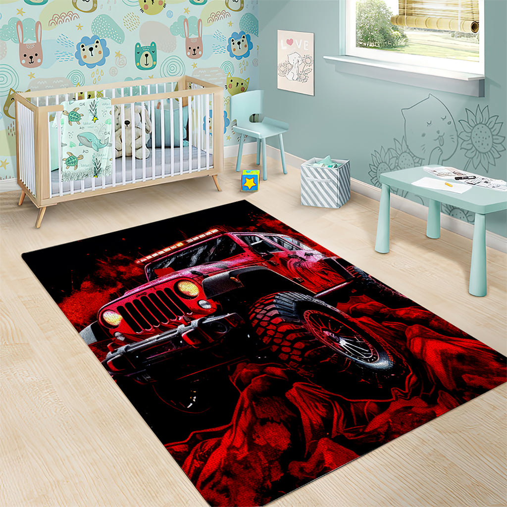 red-jeep-area-rug-jeep-because-im-too-lazy-to-ride-a-mountain-bike