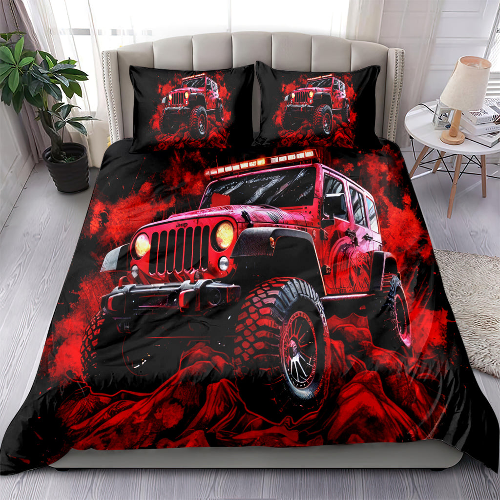 red-jeep-bedding-set-jeep-because-im-too-lazy-to-ride-a-mountain-bike