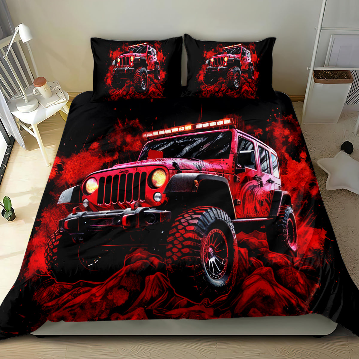 red-jeep-bedding-set-jeep-because-im-too-lazy-to-ride-a-mountain-bike