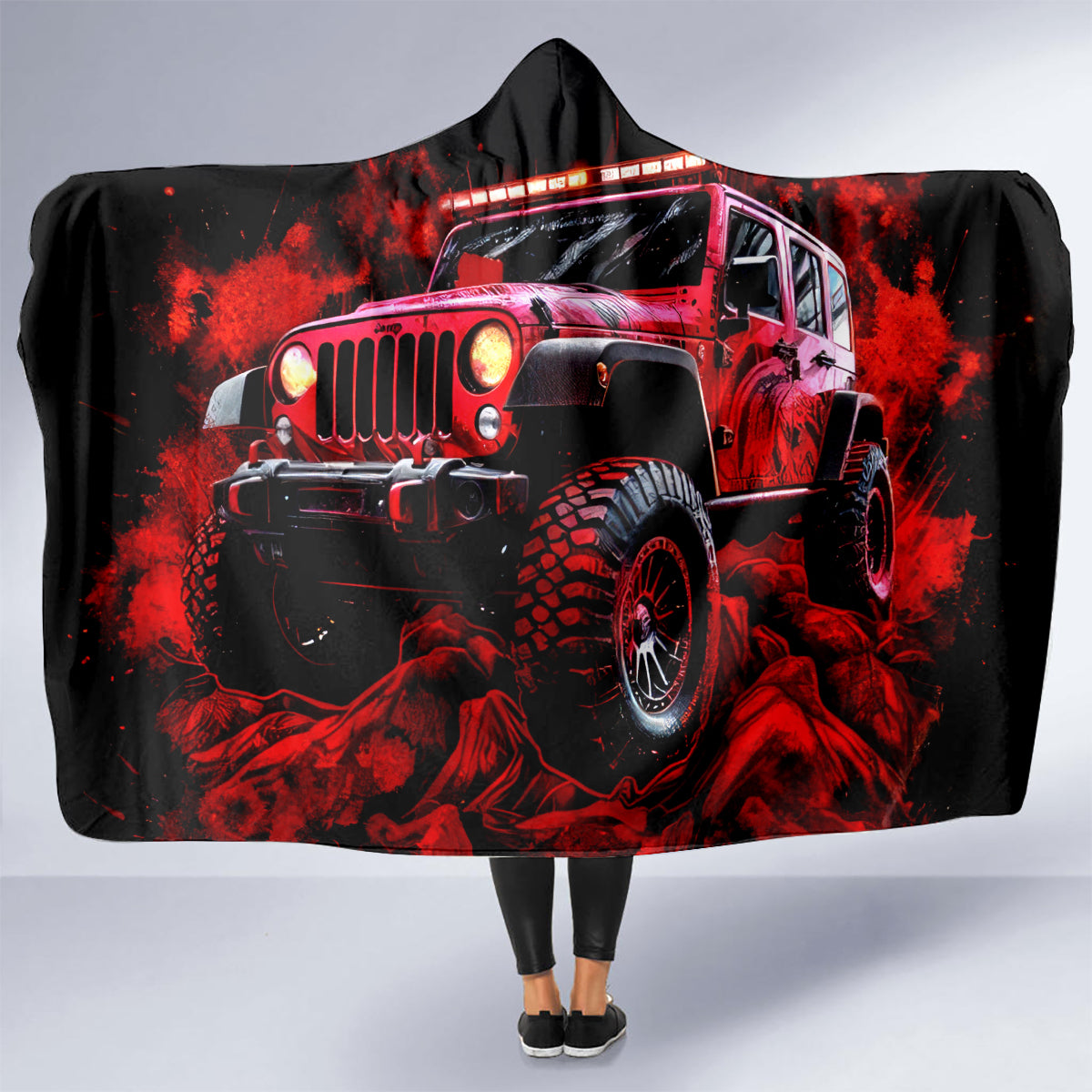 red-jeep-hooded-blanket-jeep-because-im-too-lazy-to-ride-a-mountain-bike