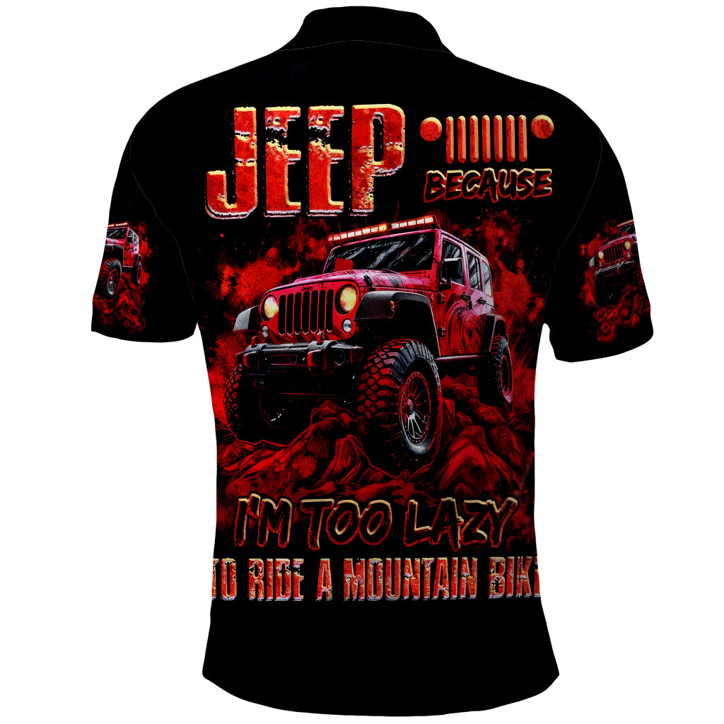 red-jeep-polo-shirt-jeep-because-im-too-lazy-to-ride-a-mountain-bike