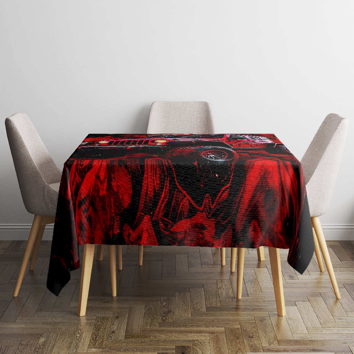 red-jeep-tablecloth-jeep-because-im-too-lazy-to-ride-a-mountain-bike