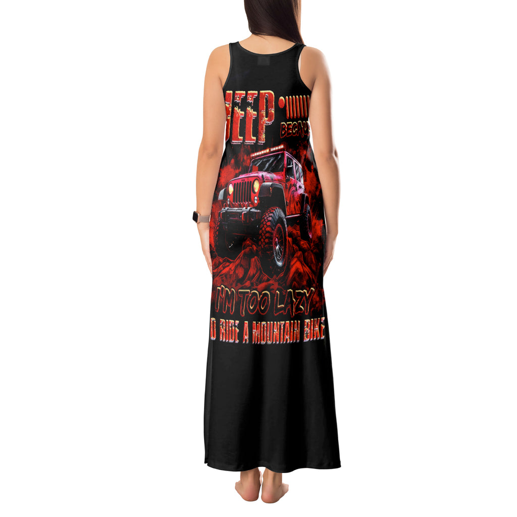 red-jeep-tank-maxi-dress-jeep-because-im-too-lazy-to-ride-a-mountain-bike