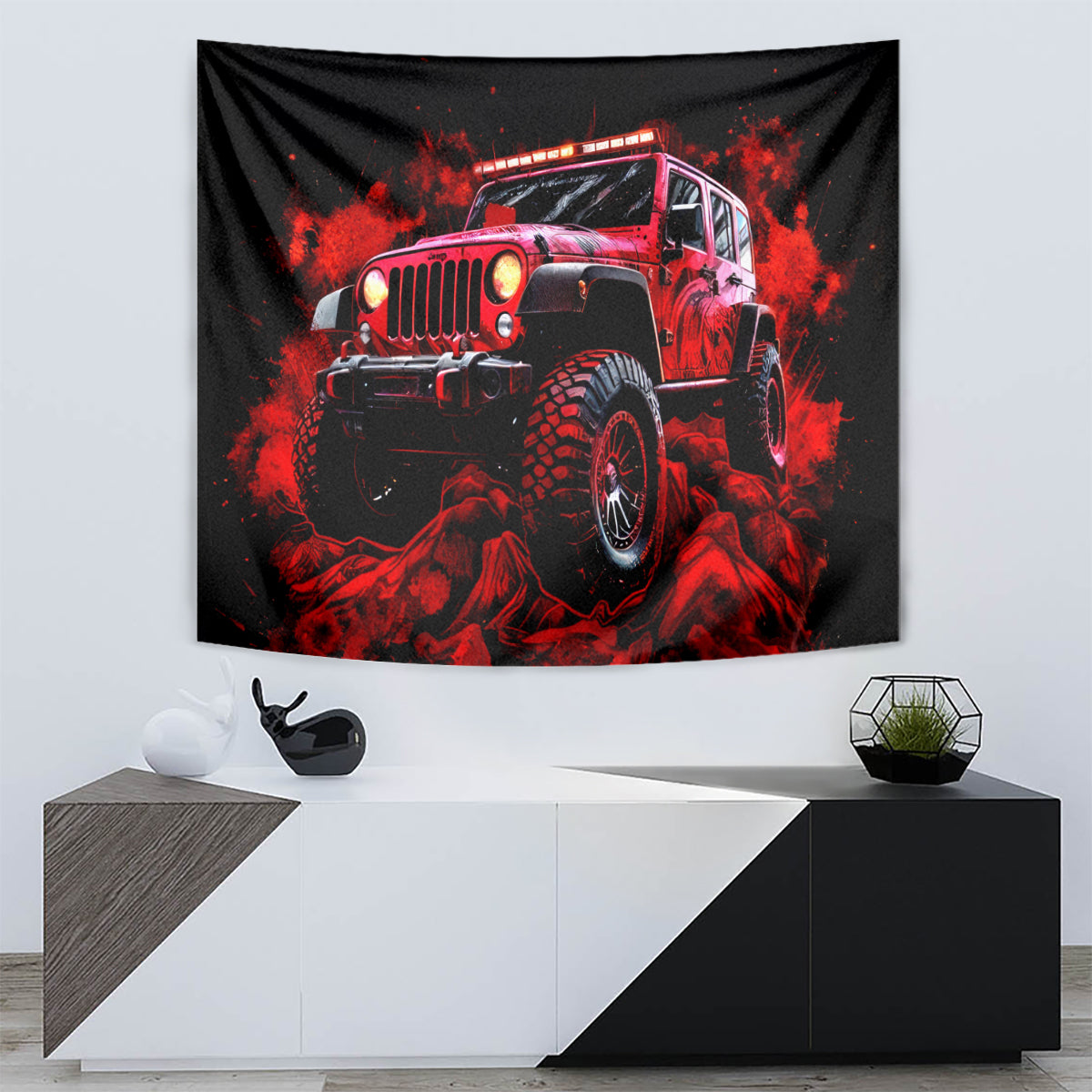 red-jeep-tapestry-jeep-because-im-too-lazy-to-ride-a-mountain-bike