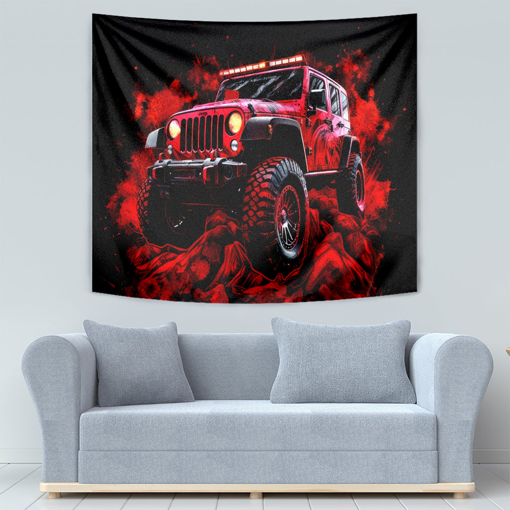 red-jeep-tapestry-jeep-because-im-too-lazy-to-ride-a-mountain-bike