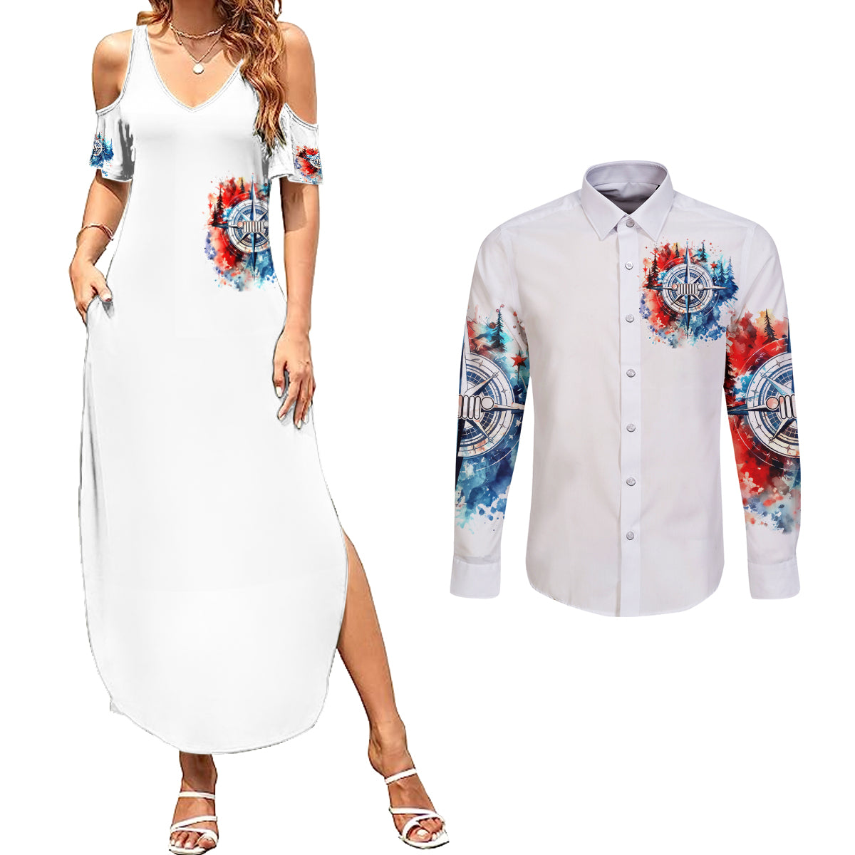 compass-jeep-couples-matching-summer-maxi-dress-and-long-sleeve-button-shirt-jeep-life-american-flag