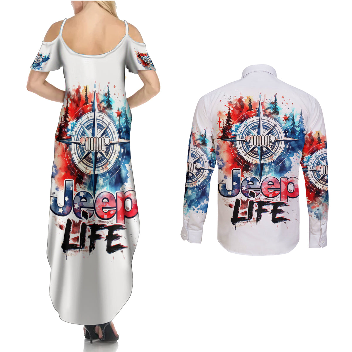 compass-jeep-couples-matching-summer-maxi-dress-and-long-sleeve-button-shirt-jeep-life-american-flag