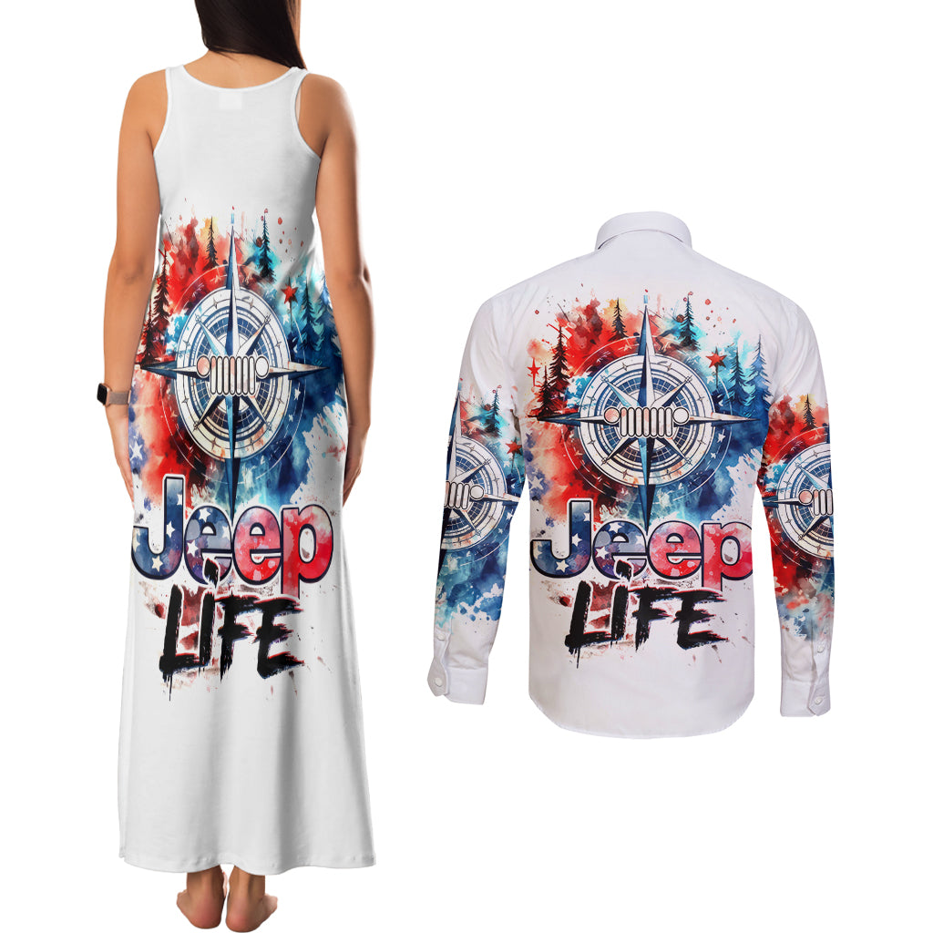 compass-jeep-couples-matching-tank-maxi-dress-and-long-sleeve-button-shirt-jeep-life-american-flag