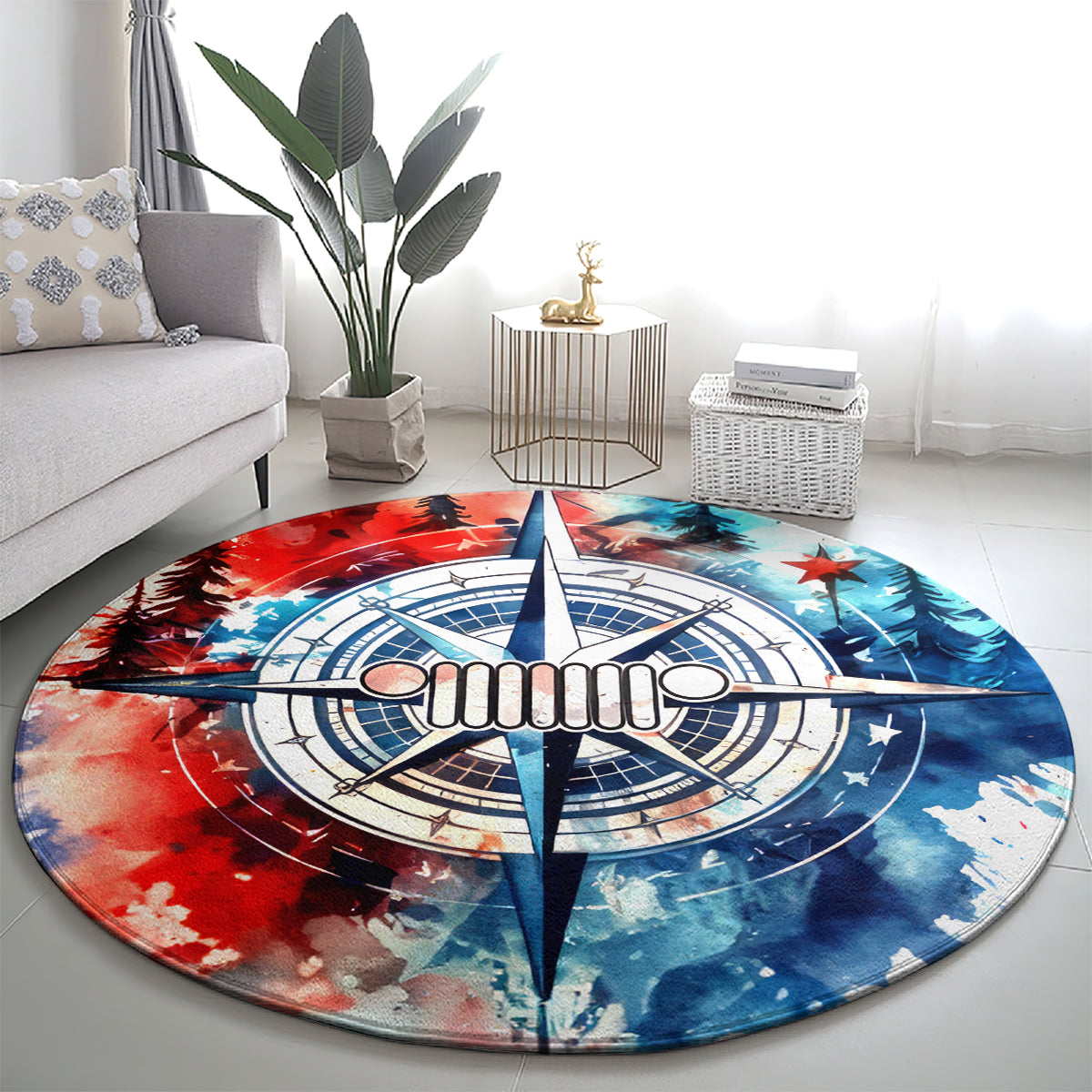 compass-jeep-round-carpet-jeep-life-american-flag