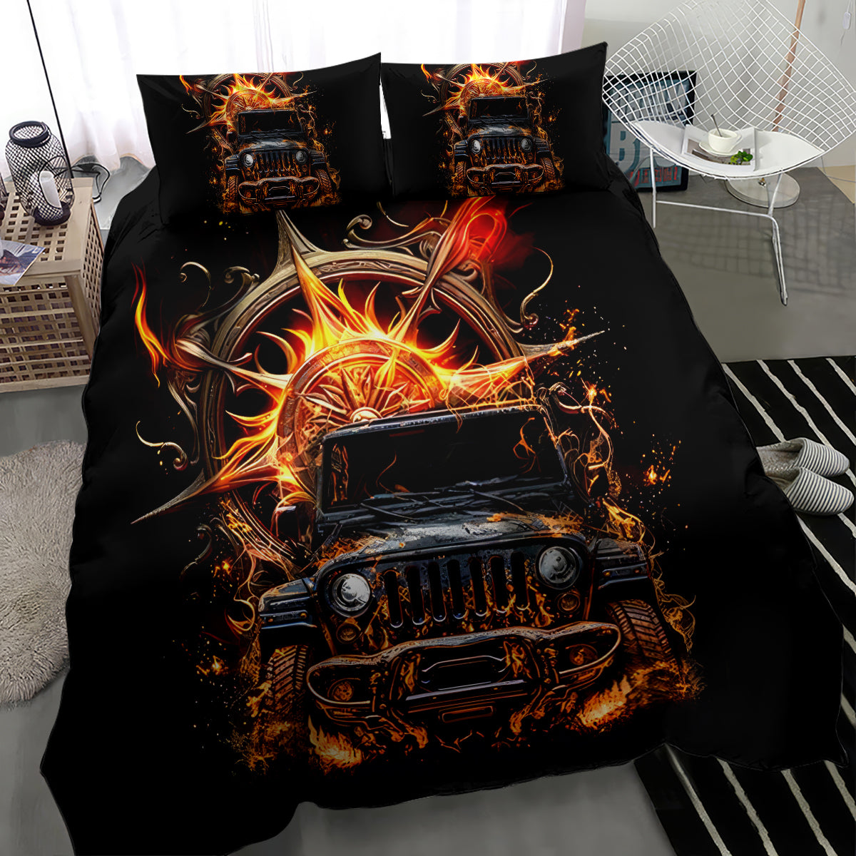 flame-compass-jeep-bedding-set-fire-jeep-life