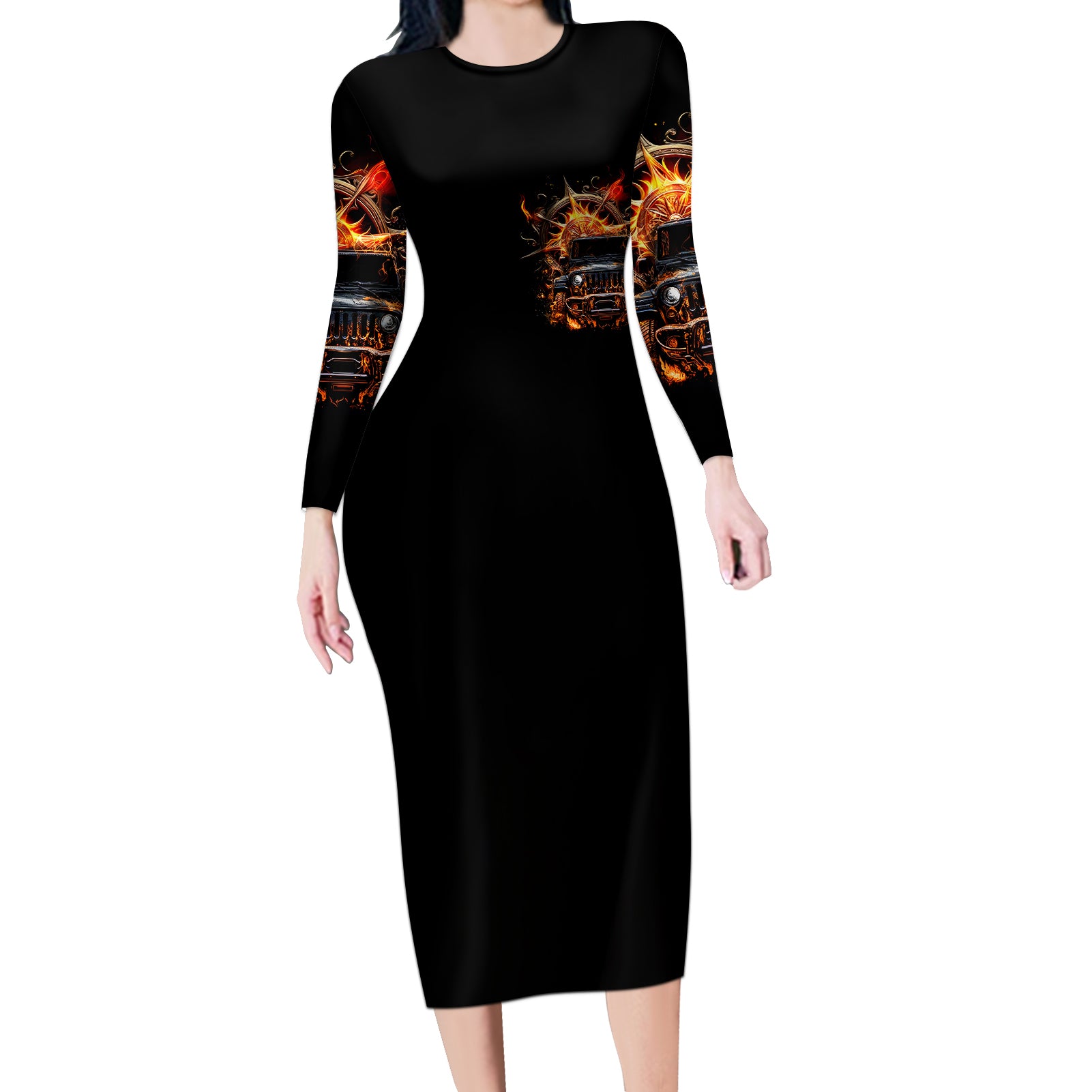 flame-compass-jeep-long-sleeve-bodycon-dress-fire-jeep-life