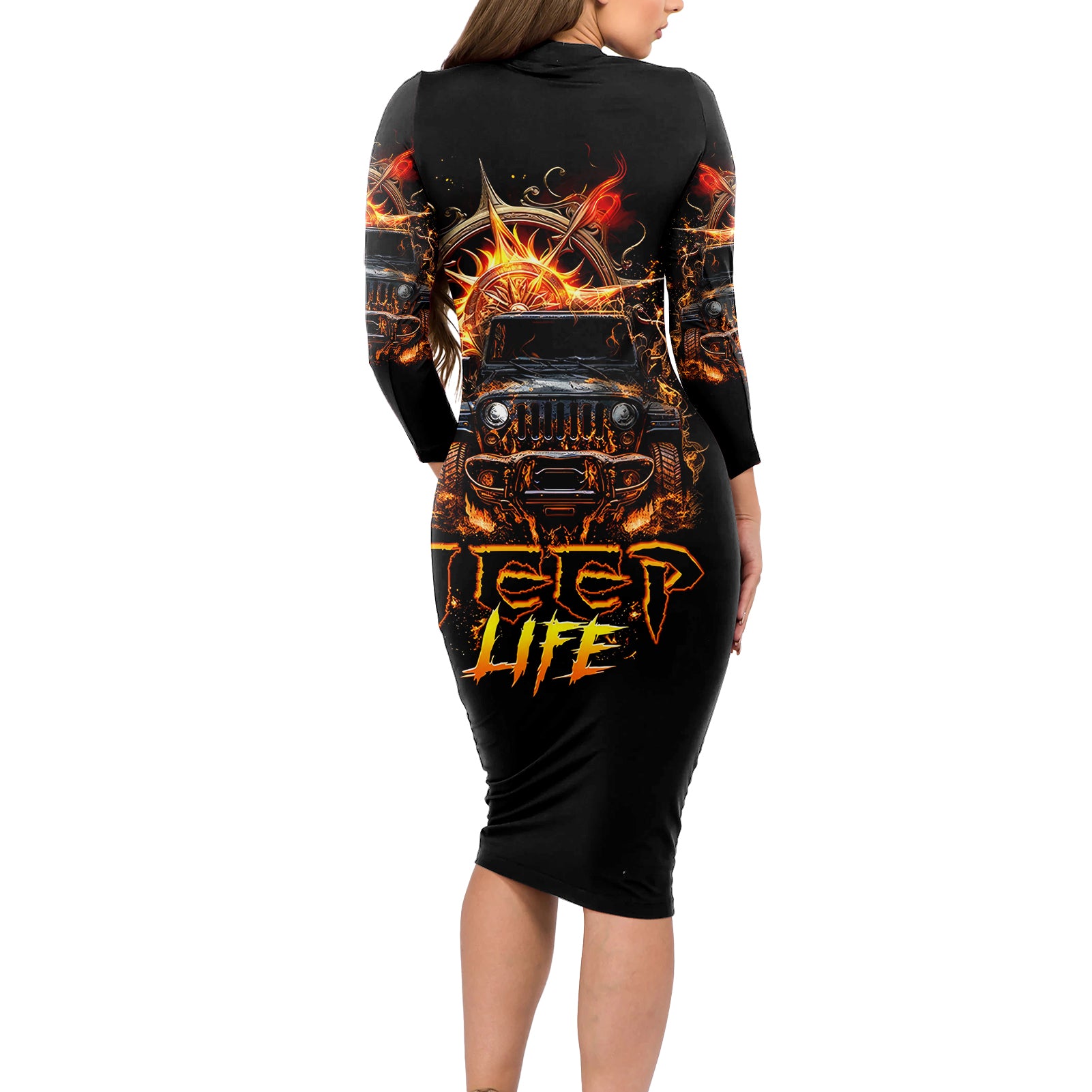 flame-compass-jeep-long-sleeve-bodycon-dress-fire-jeep-life