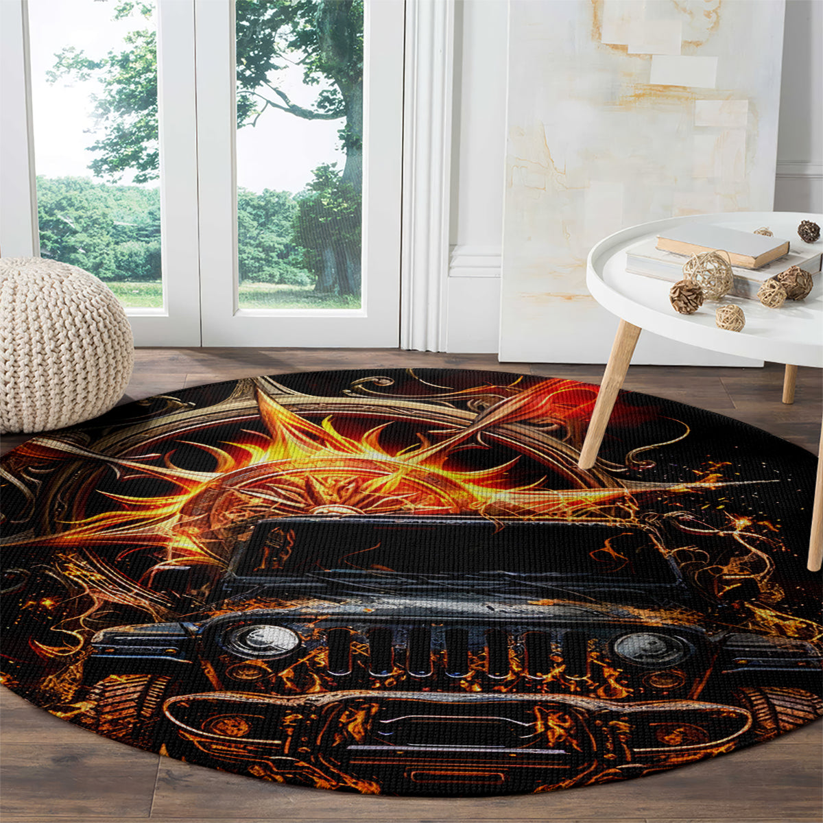 flame-compass-jeep-round-carpet-fire-jeep-life