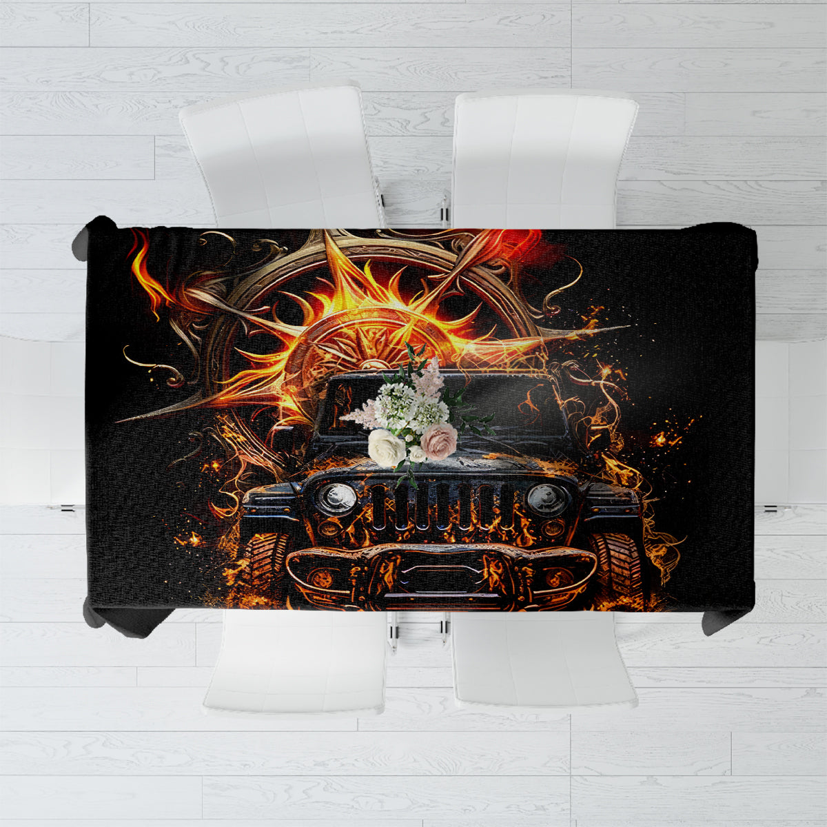 flame-compass-jeep-tablecloth-fire-jeep-life