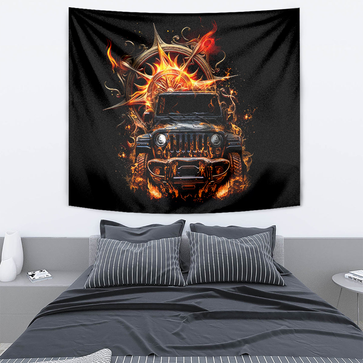 flame-compass-jeep-tapestry-fire-jeep-life