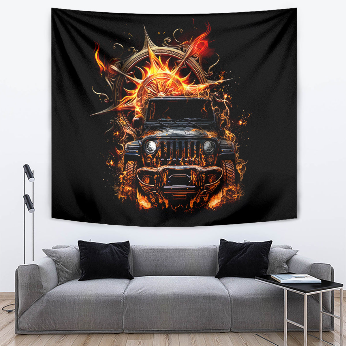flame-compass-jeep-tapestry-fire-jeep-life