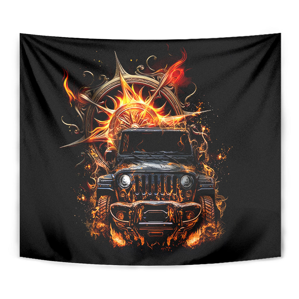 flame-compass-jeep-tapestry-fire-jeep-life