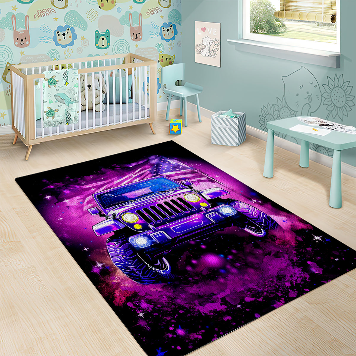 pink-jeep-area-rug-pink-jeep-american-flag