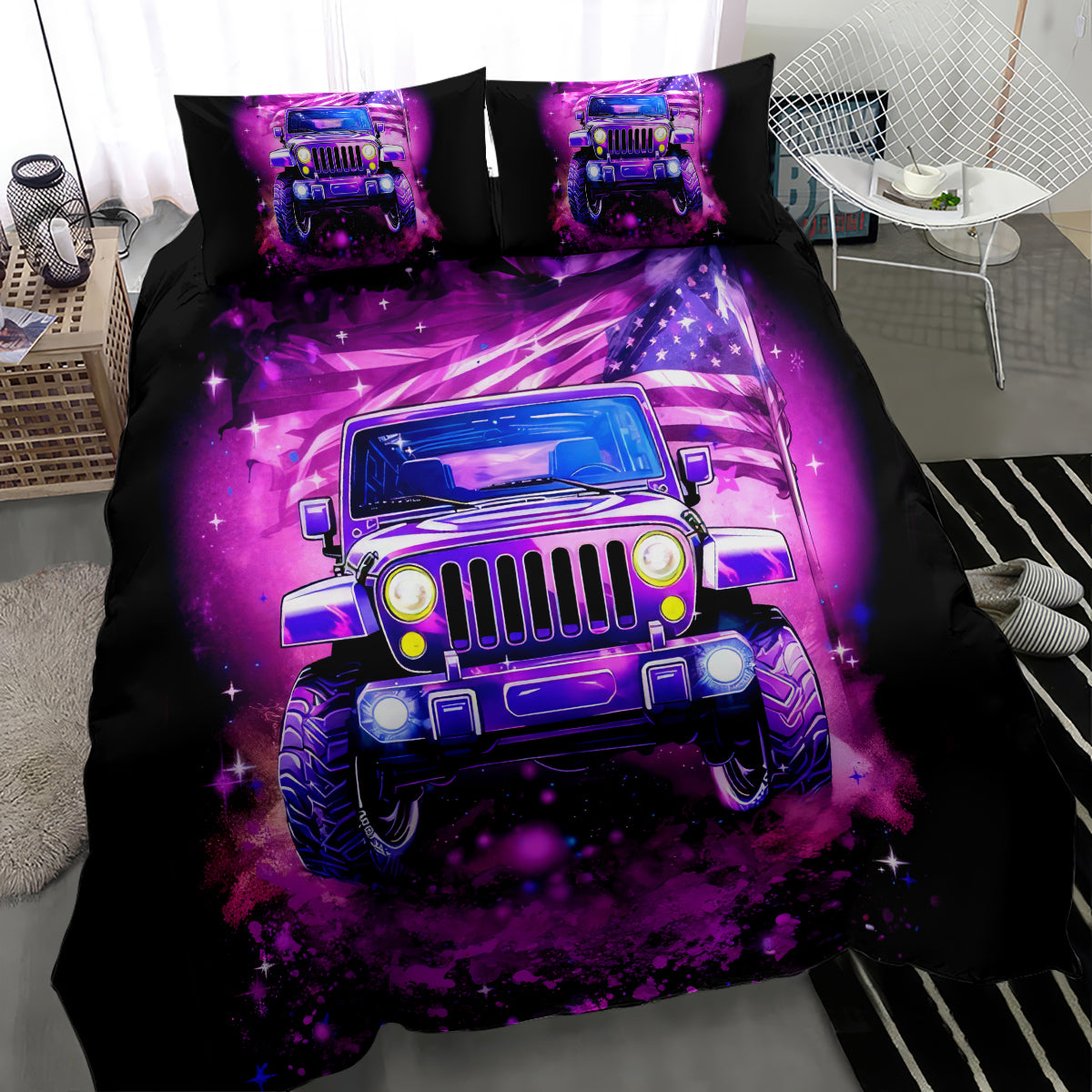 pink-jeep-bedding-set-pink-jeep-american-flag