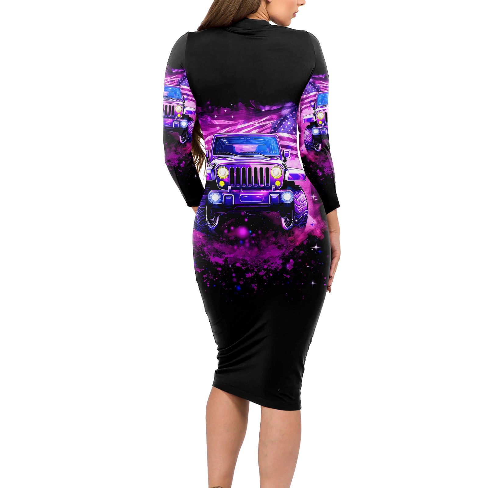 pink-jeep-long-sleeve-bodycon-dress-pink-jeep-american-flag
