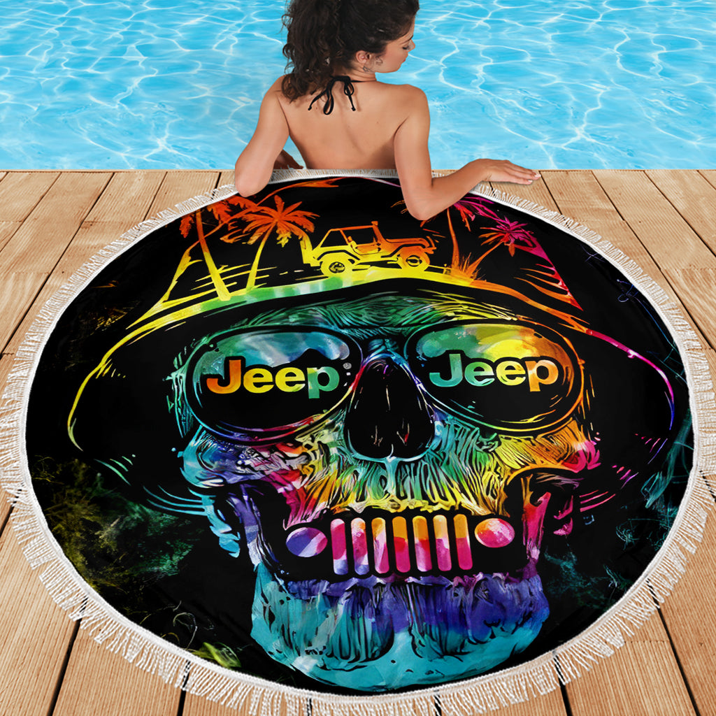 skull-jeep-beach-blanket-never-underestimate-an-old-man-with-a-jeep