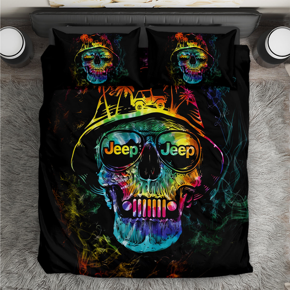 skull-jeep-bedding-set-never-underestimate-an-old-man-with-a-jeep