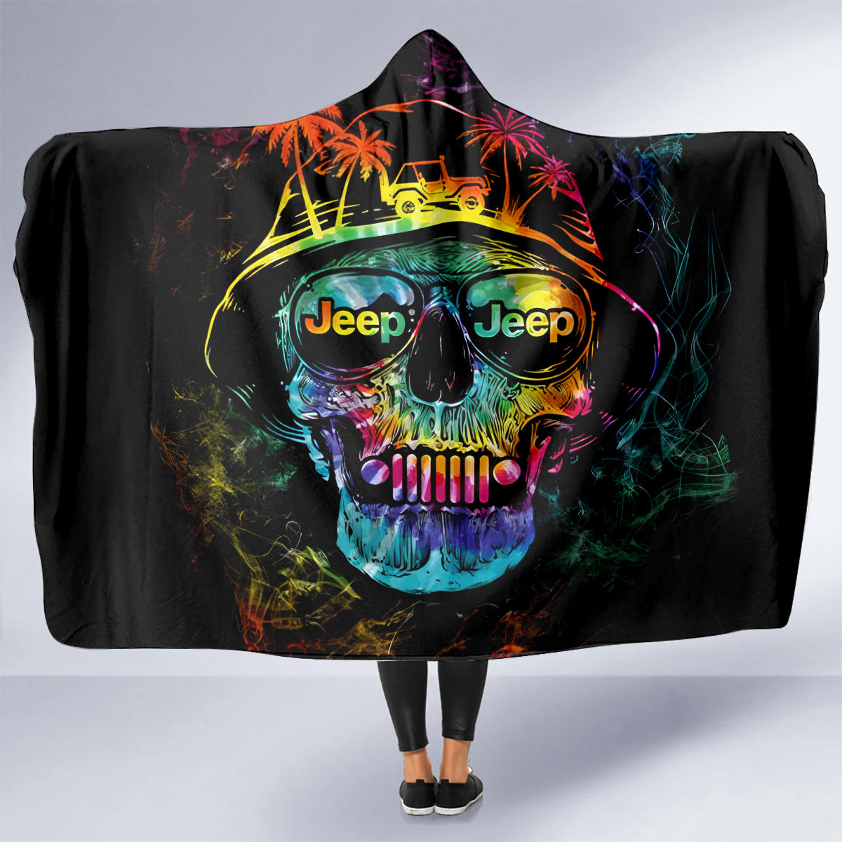 skull-jeep-hooded-blanket-never-underestimate-an-old-man-with-a-jeep