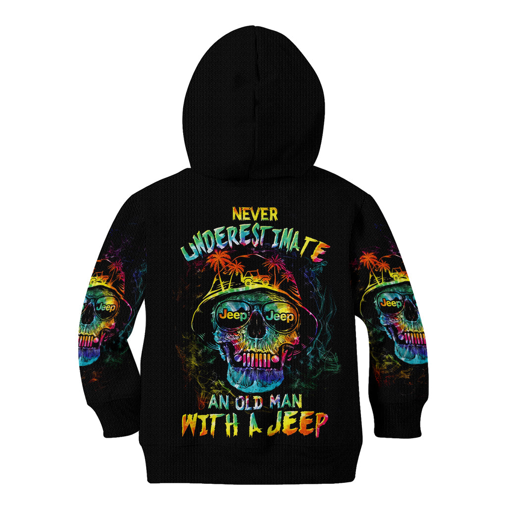 skull-jeep-kid-hoodie-never-underestimate-an-old-man-with-a-jeep