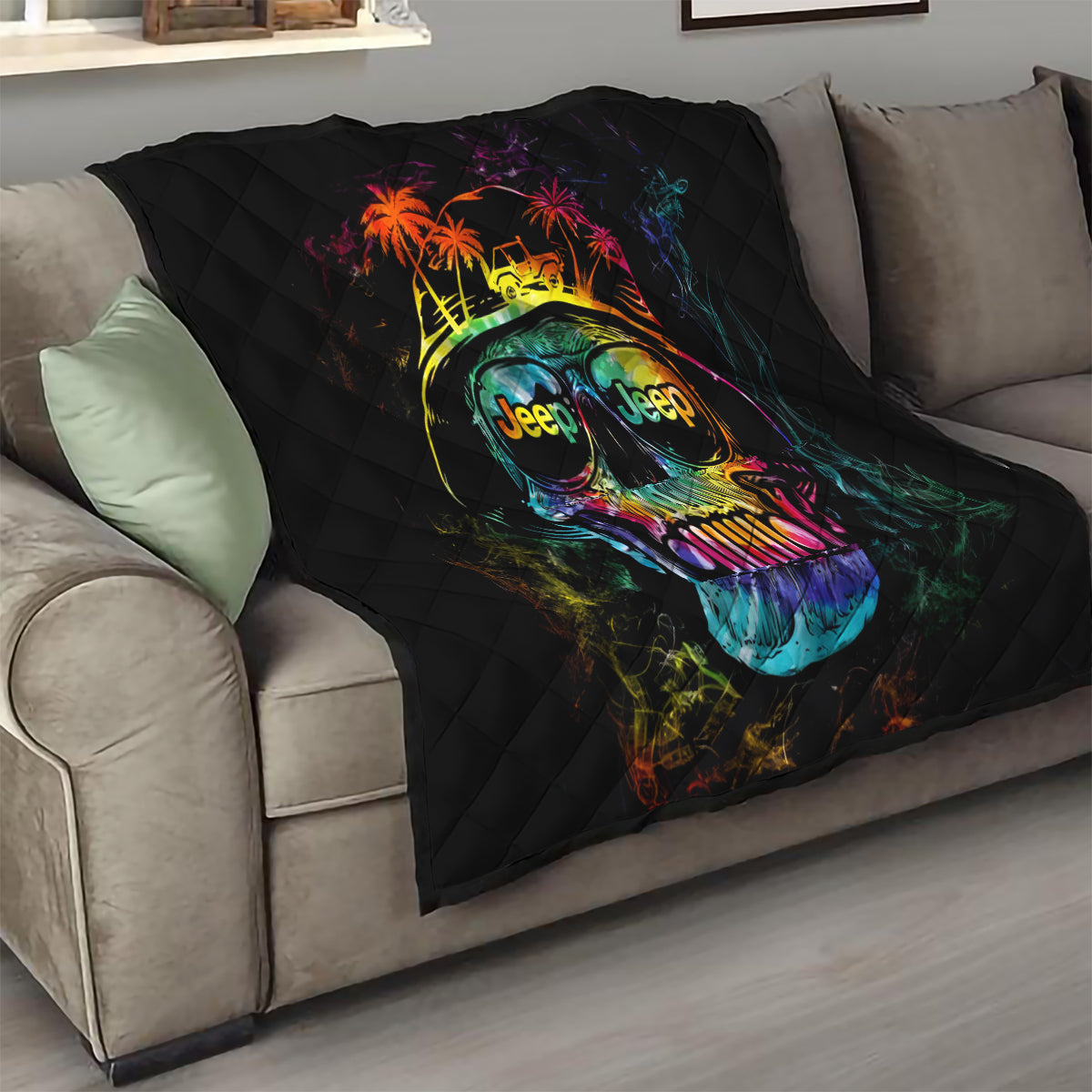 skull-jeep-quilt-never-underestimate-an-old-man-with-a-jeep
