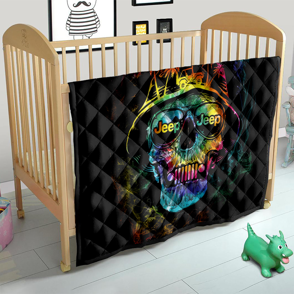 skull-jeep-quilt-never-underestimate-an-old-man-with-a-jeep