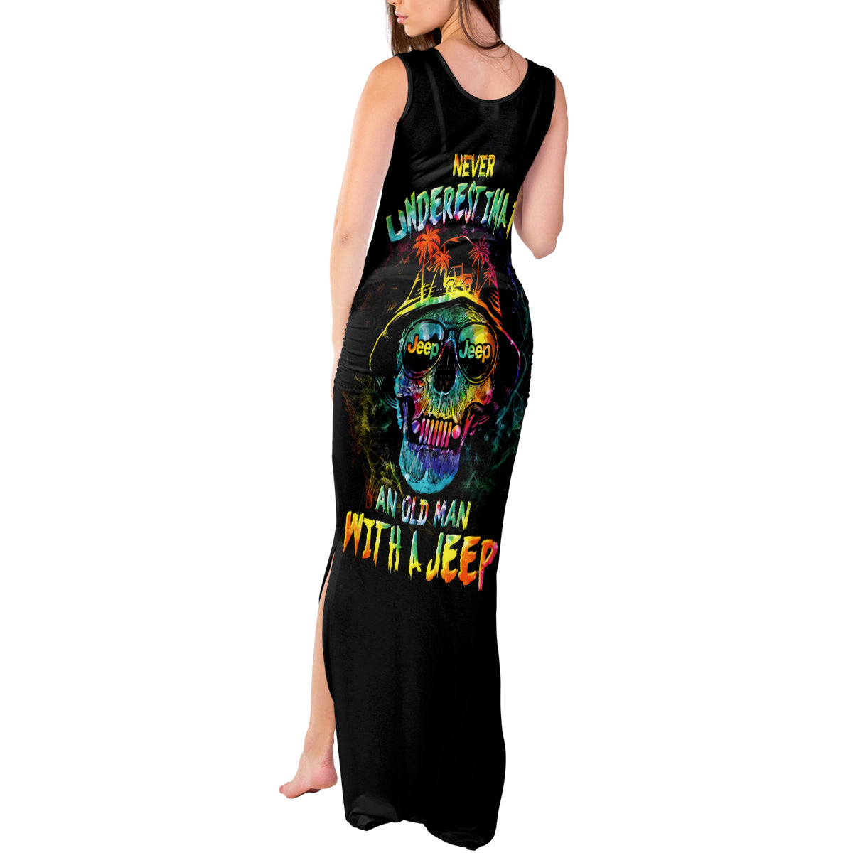 skull-jeep-tank-maxi-dress-never-underestimate-an-old-man-with-a-jeep