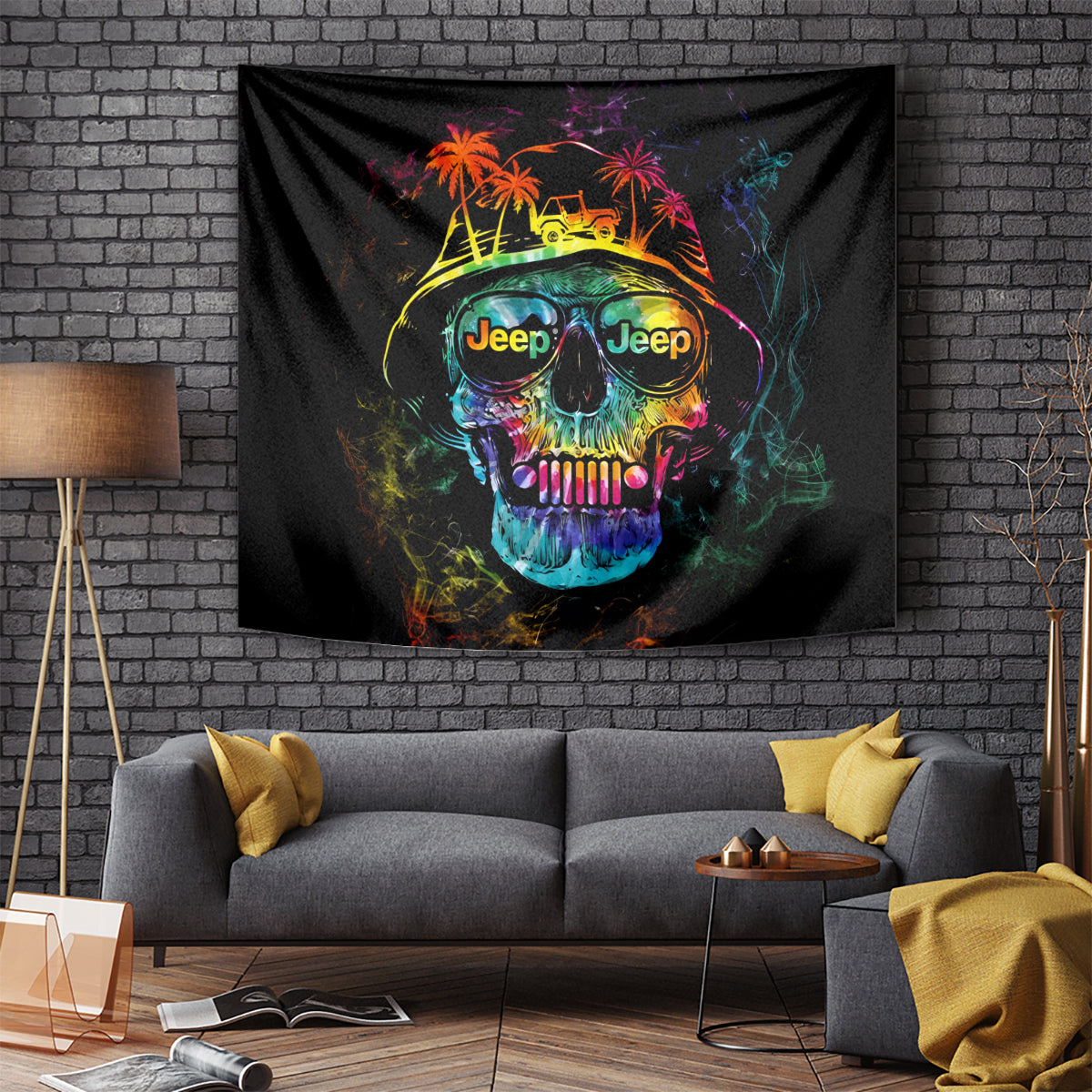 skull-jeep-tapestry-never-underestimate-an-old-man-with-a-jeep