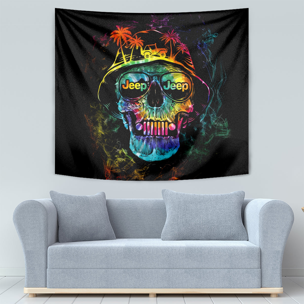 skull-jeep-tapestry-never-underestimate-an-old-man-with-a-jeep