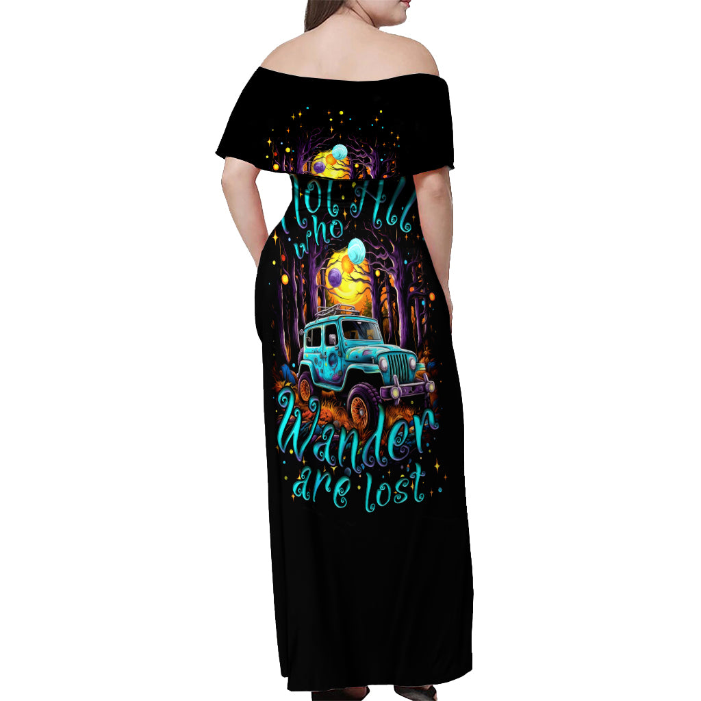 blue-jeep-off-shoulder-maxi-dress-not-all-who-wander-are-lost