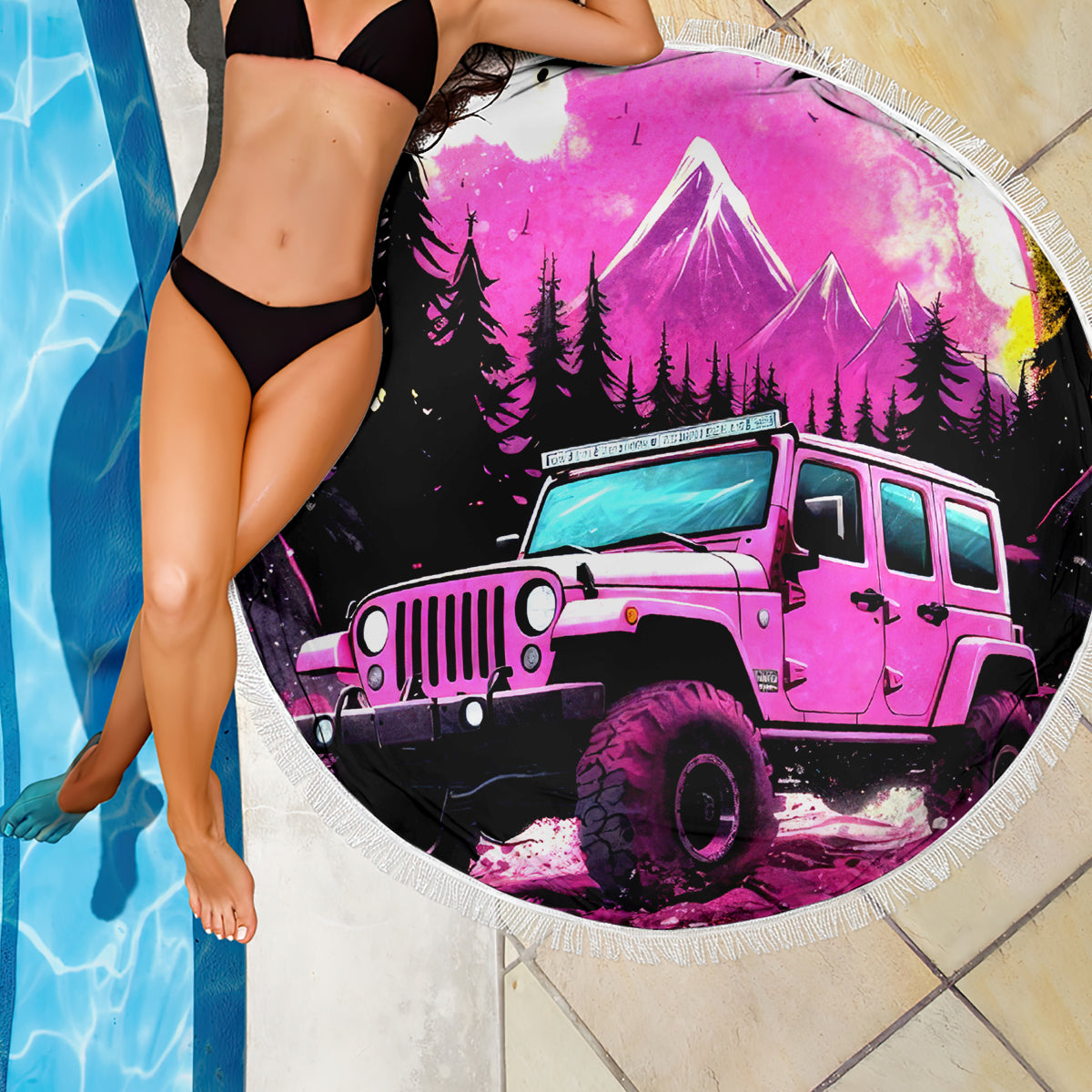 pink-jeep-beach-blanket-not-all-who-wander-are-lost