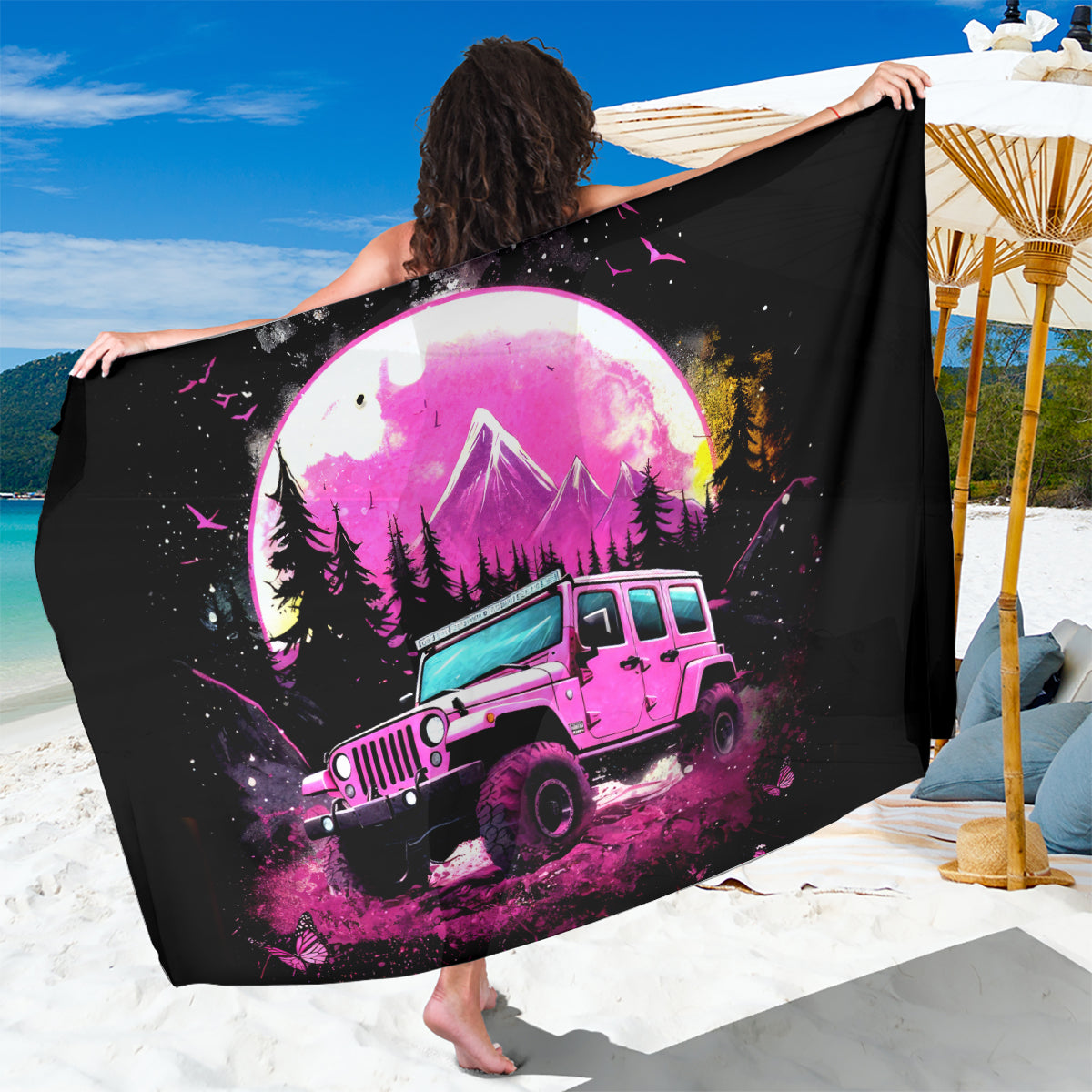 pink-jeep-sarong-not-all-who-wander-are-lost