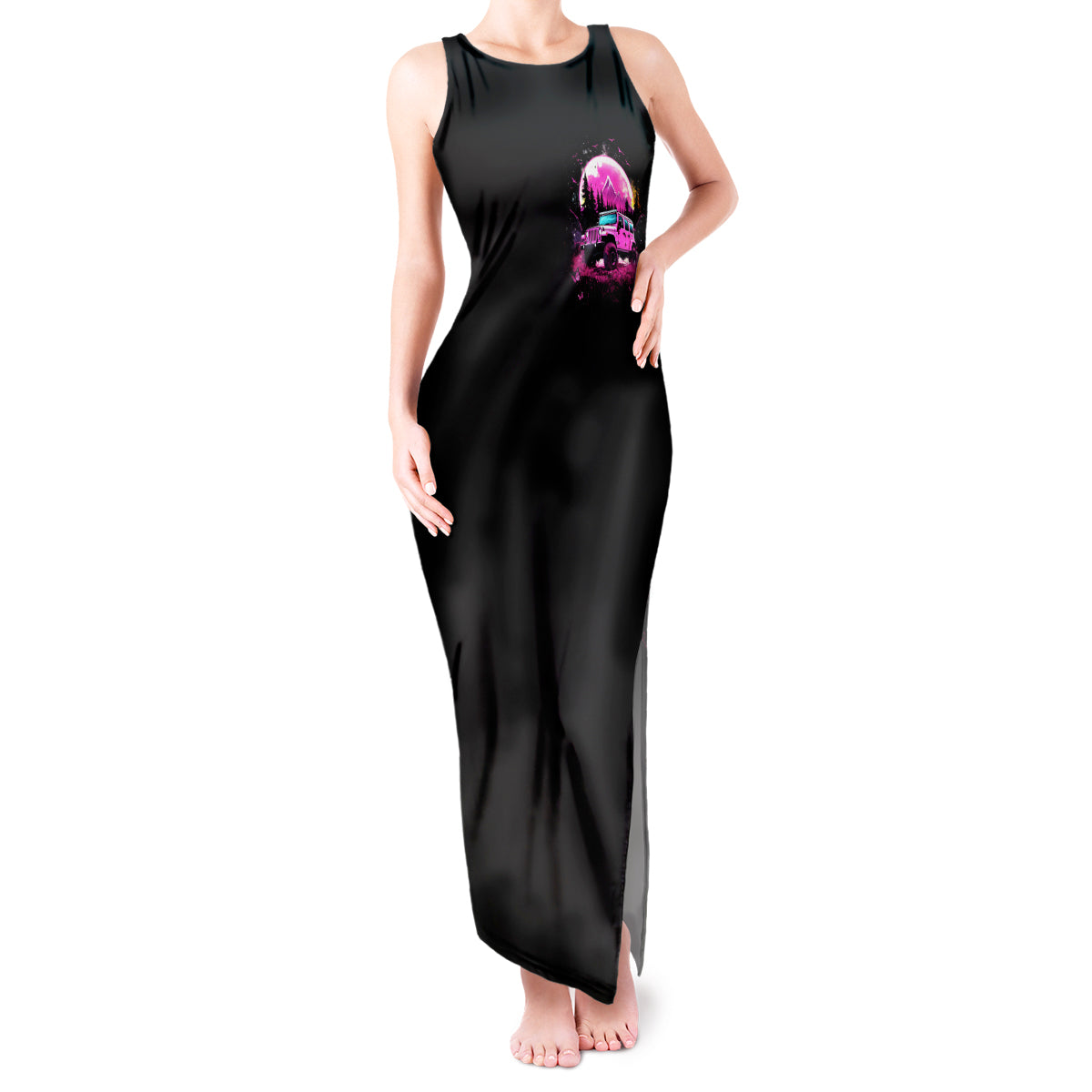 pink-jeep-tank-maxi-dress-not-all-who-wander-are-lost